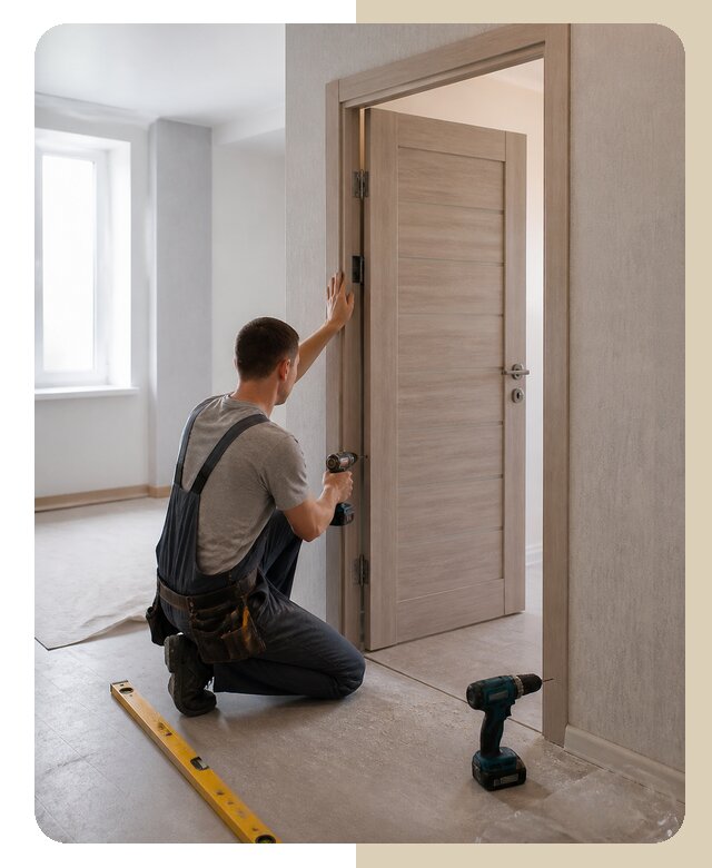 Установка ламинированной двери в Касимах по цене от 4893 р. | ДвериЛегко-Ксм